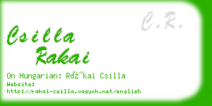 csilla rakai business card